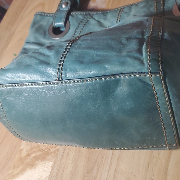 Fossil turquoise leather tote - Picture 4 of 6